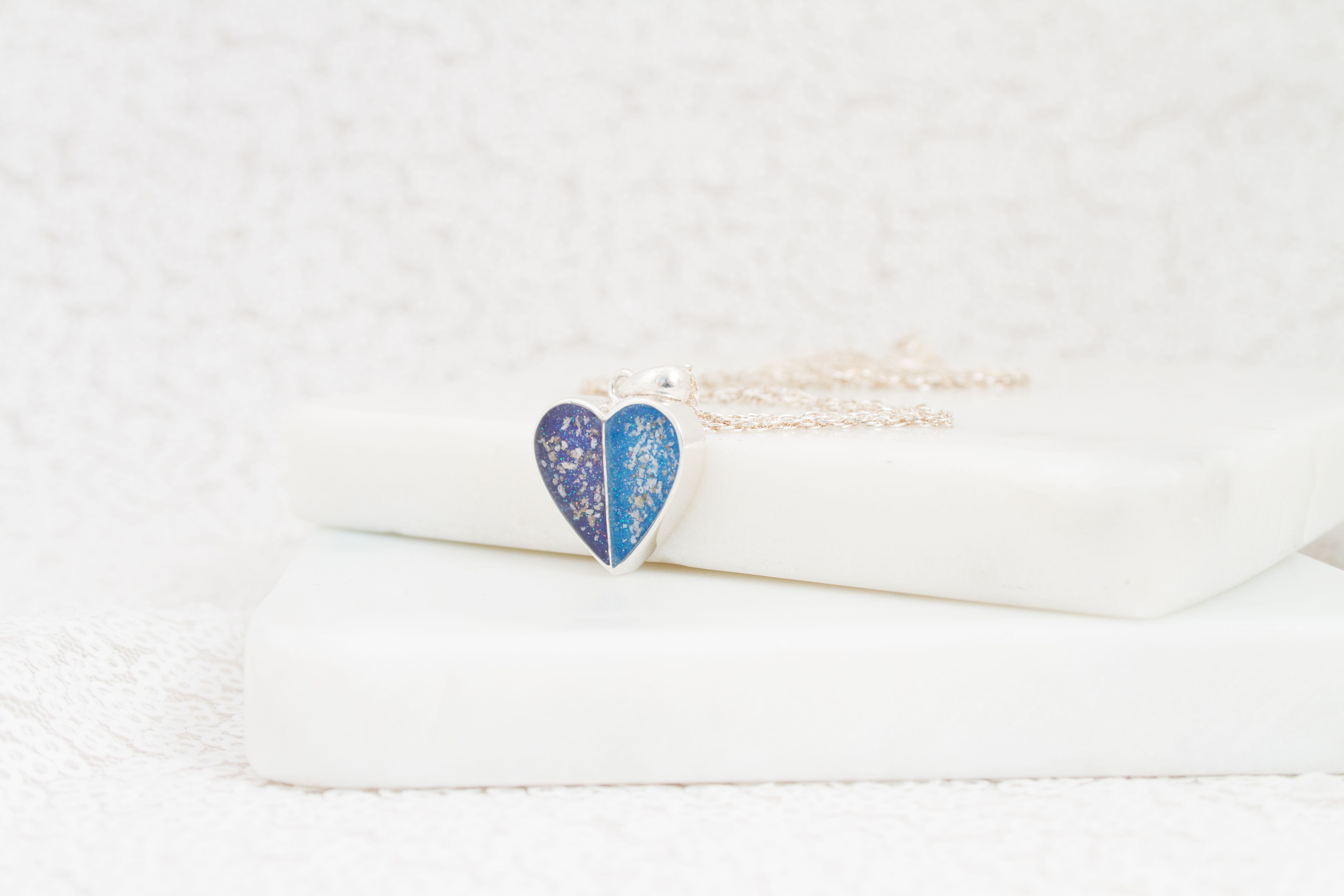 Double Heart Ashes Necklace