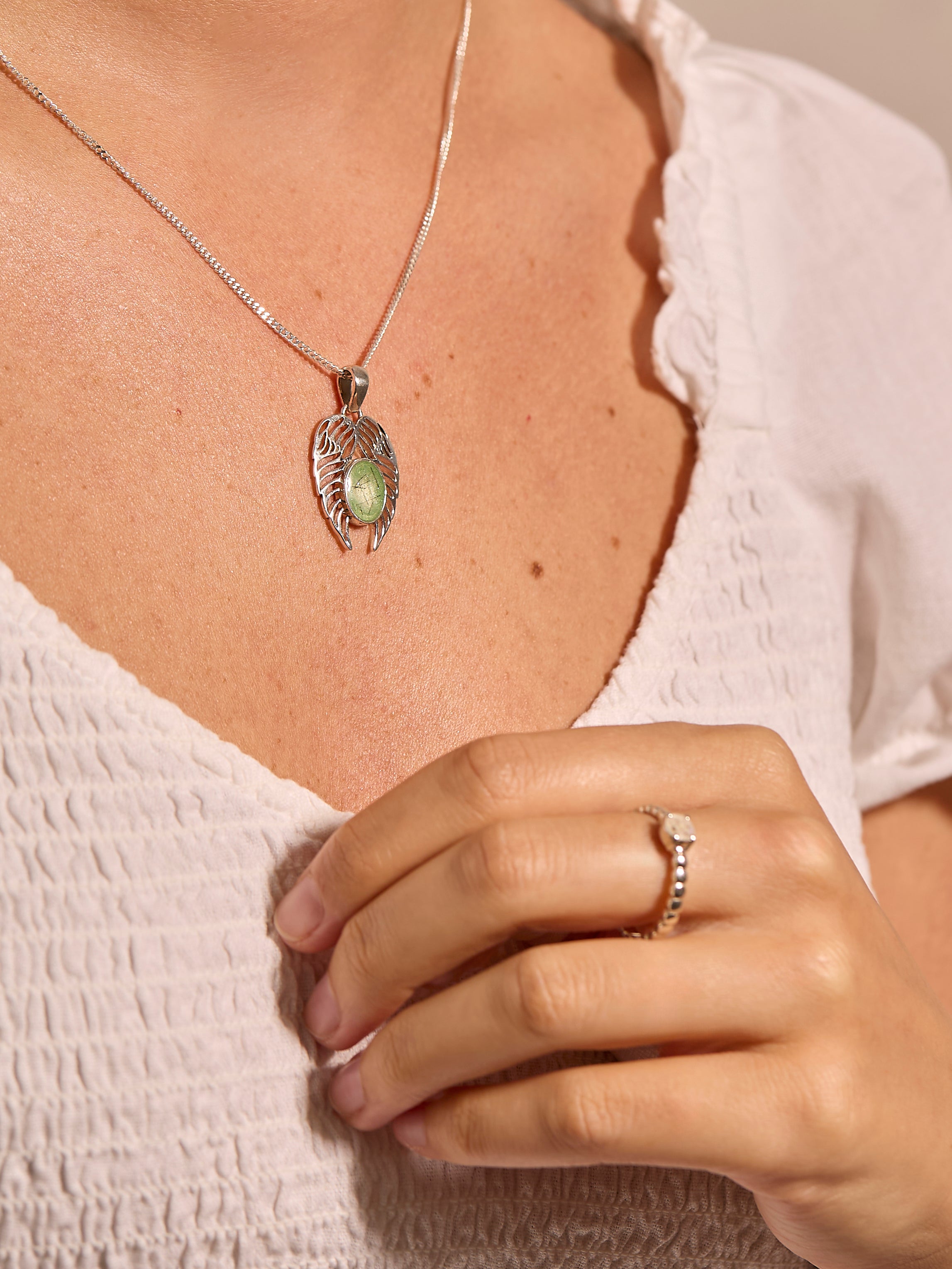 Open Angel Wing Hair/Fur Necklace