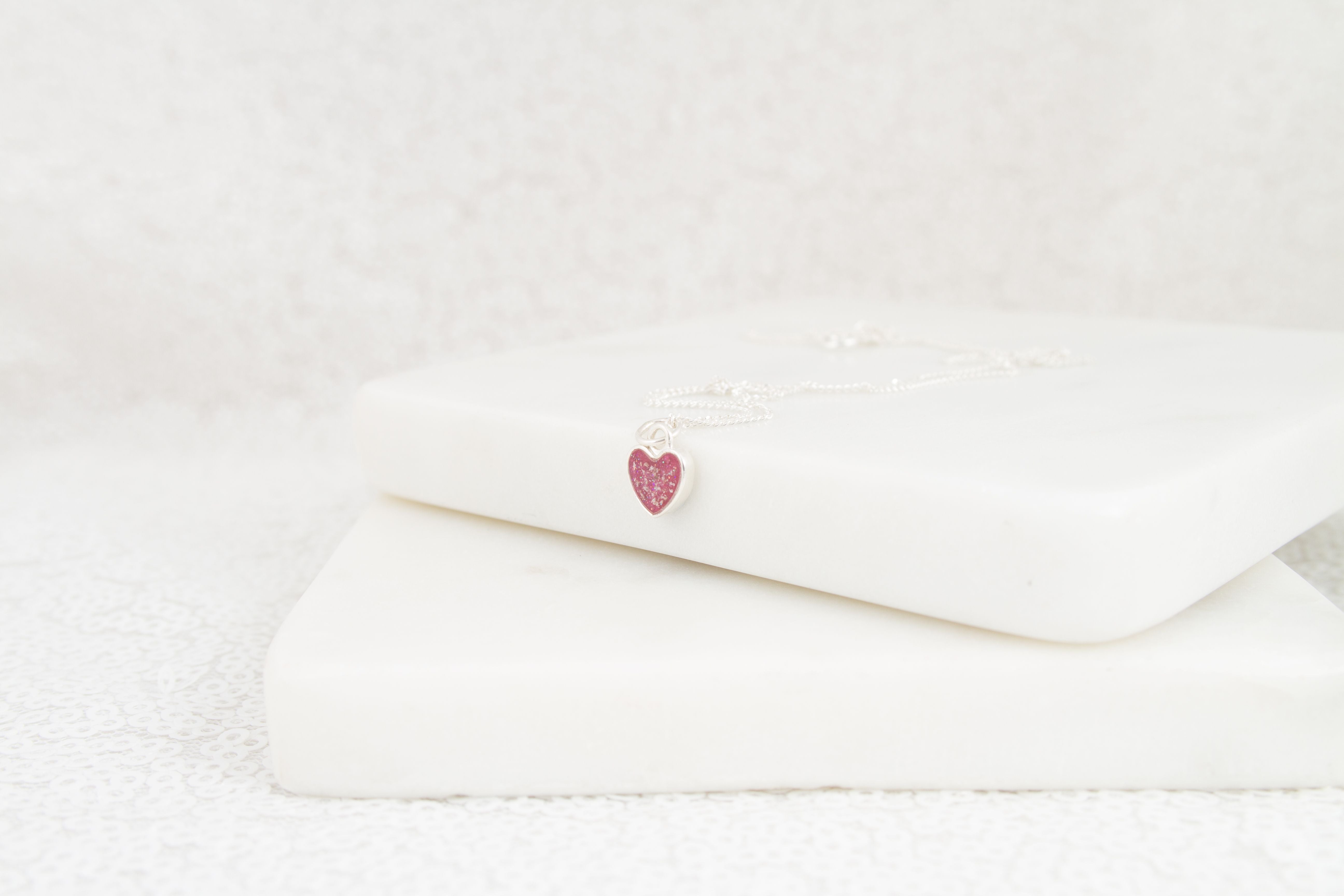 Delicate Heart Ashes Necklace