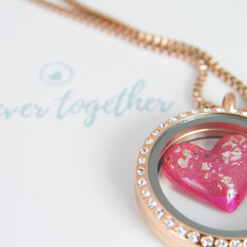 Rose Gold Ashes Heart Locket