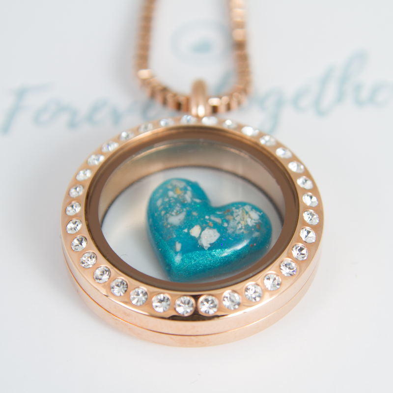 Rose Gold Ashes Heart Locket