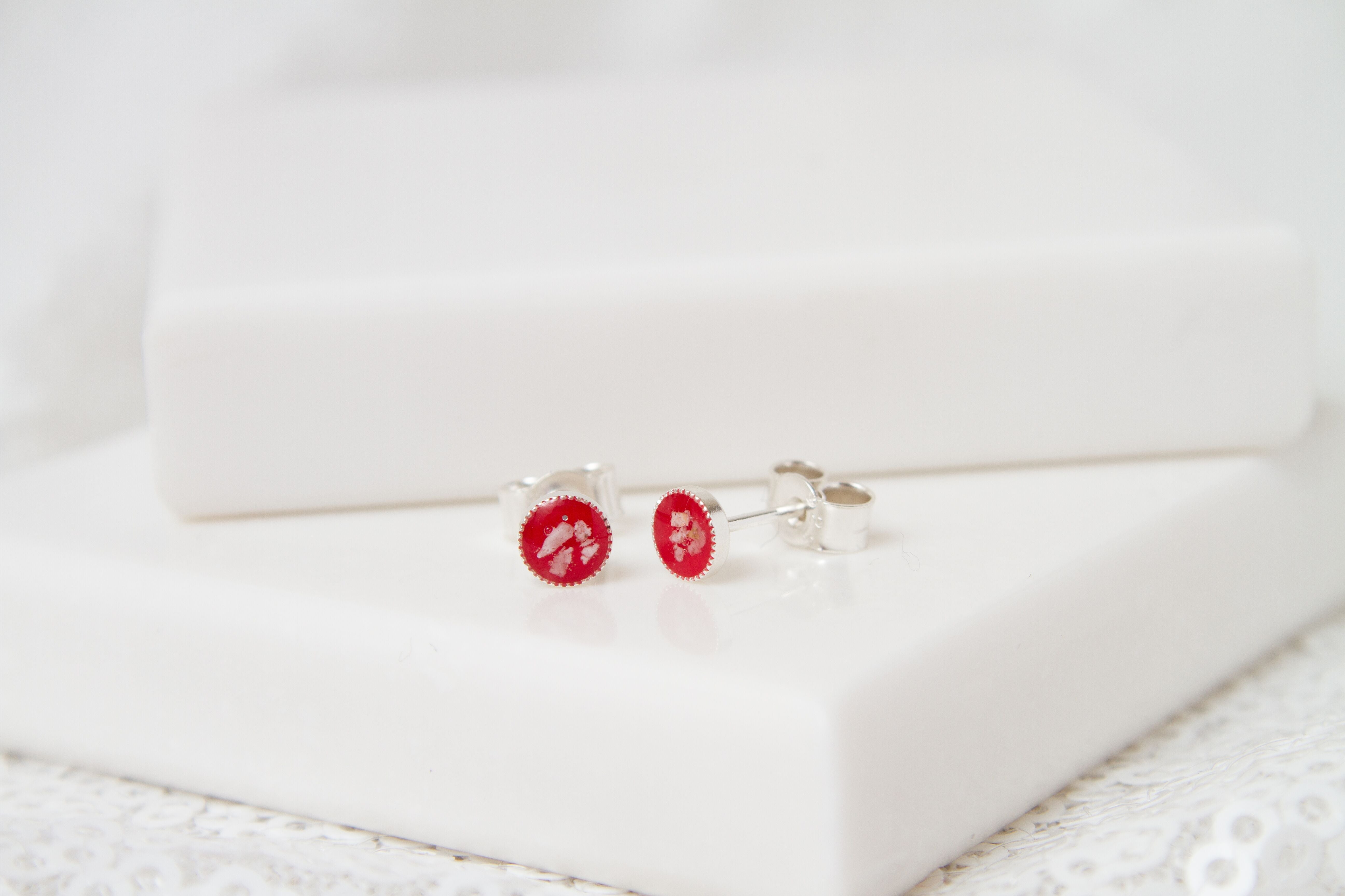 4mm Circle Stud Ashes Earrings
