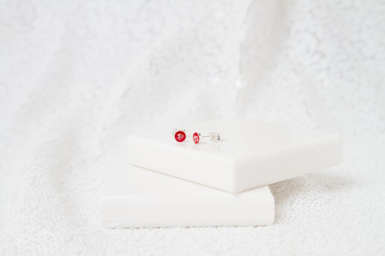 4mm Circle Stud Ashes Earrings