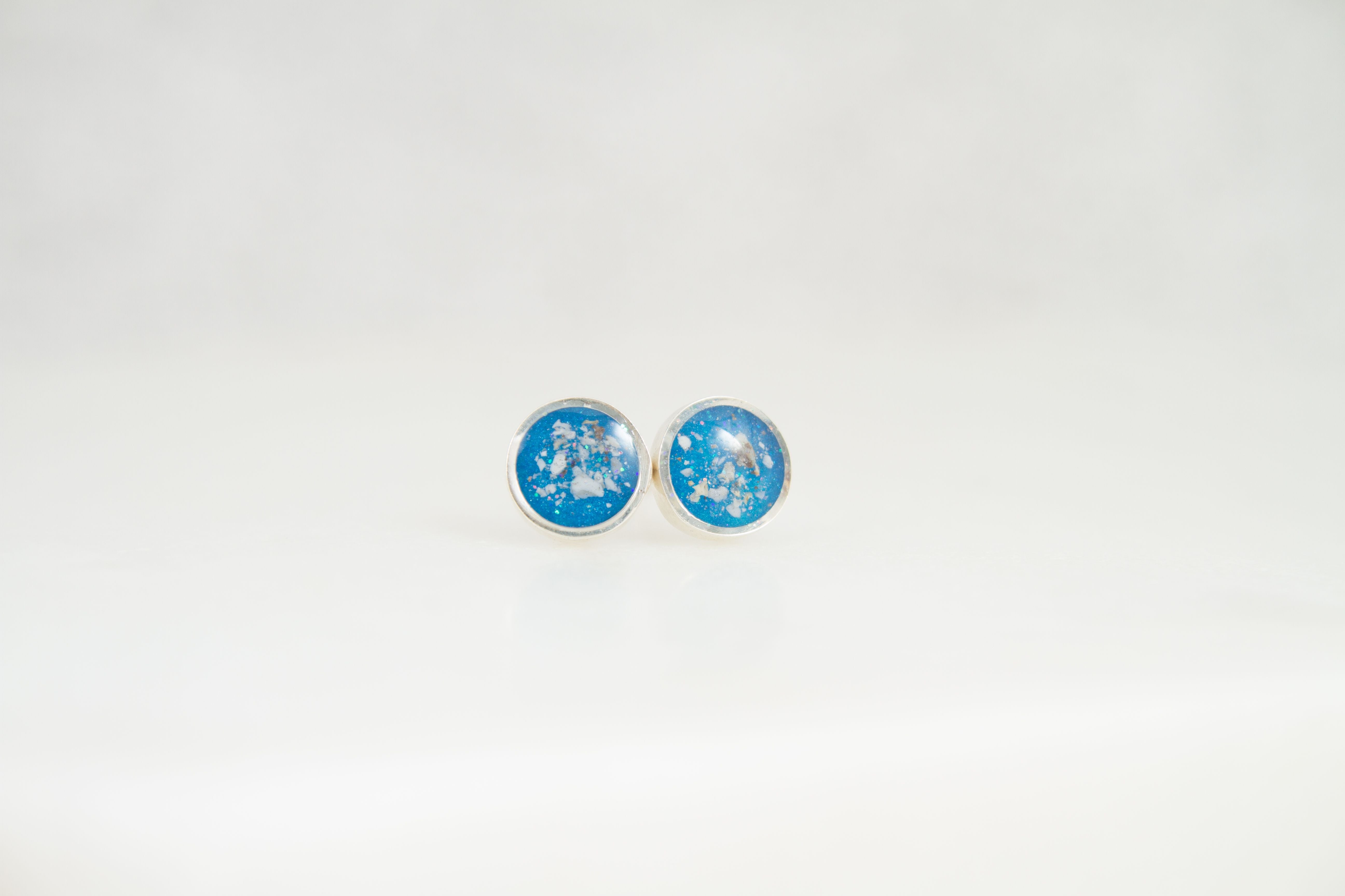 6mm Circle Stud Ashes Earrings