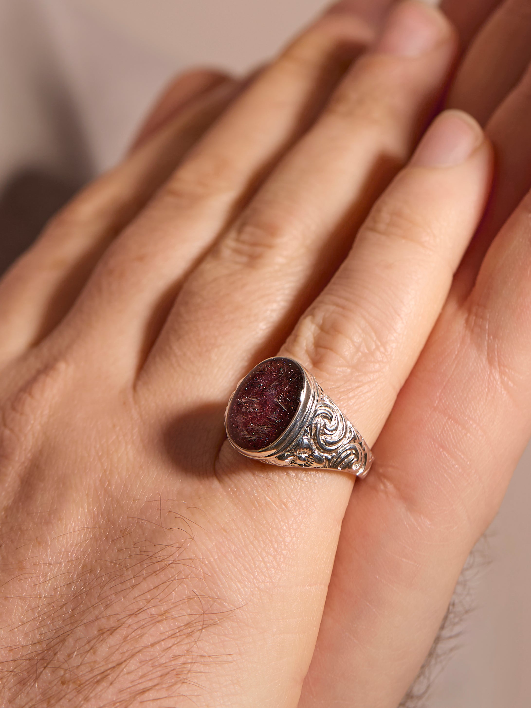 Embossed Hair/Fur Ring