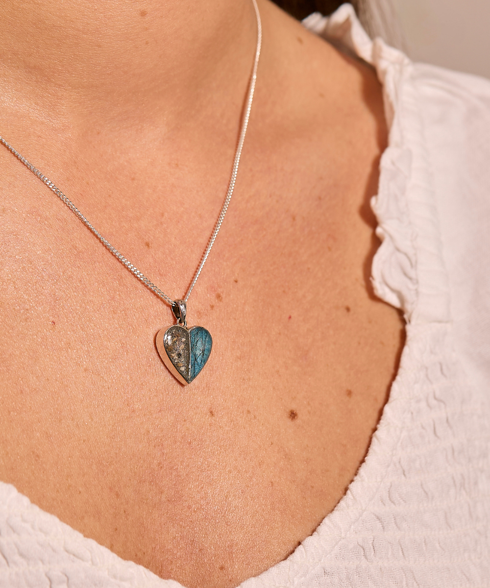 Double Heart Ashes Necklace