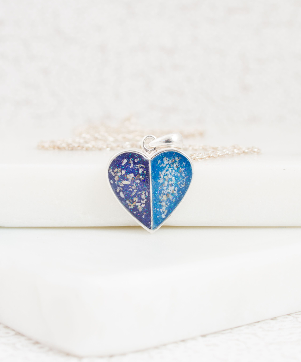 Double Heart Ashes Necklace