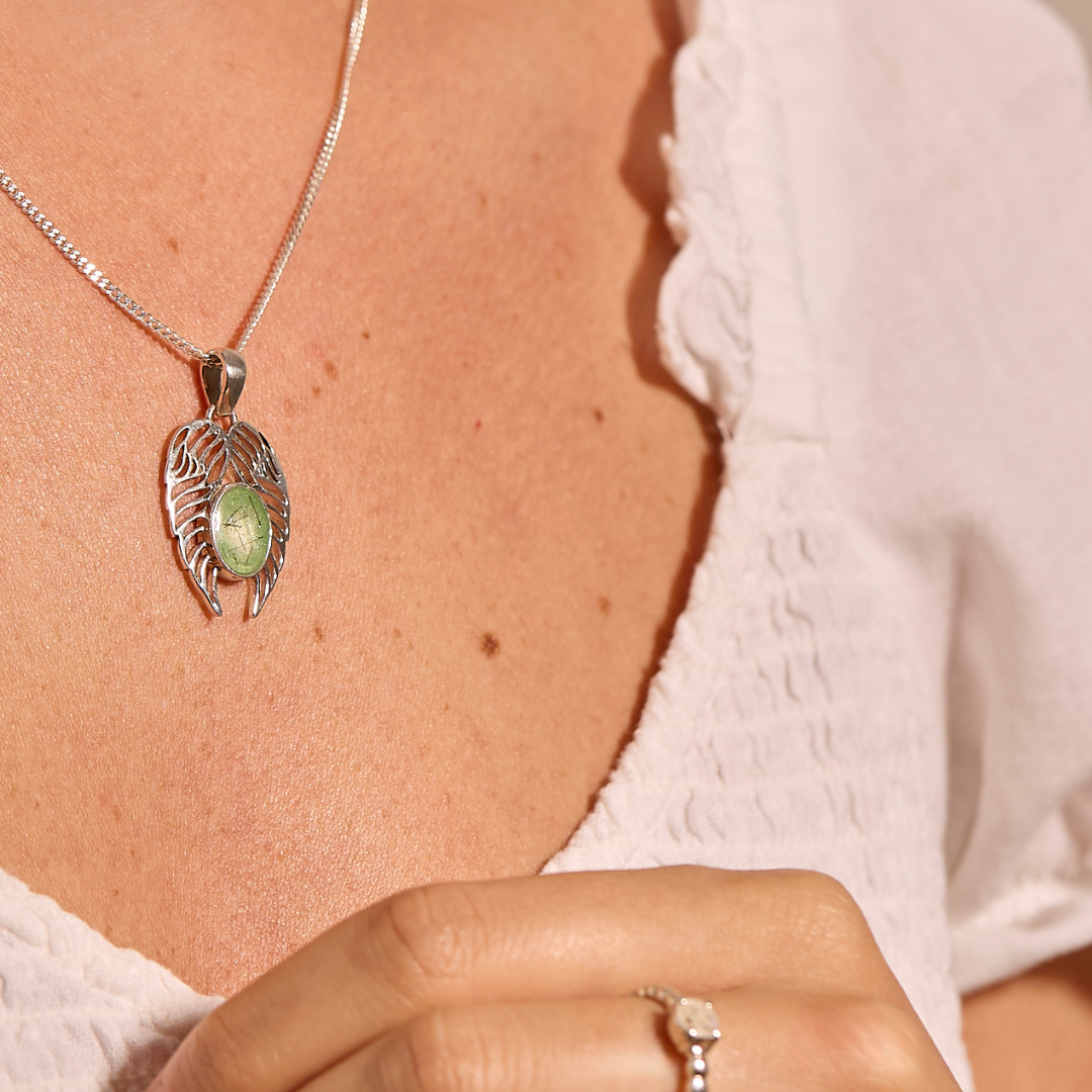 Open Angel Wing Hair/Fur Necklace
